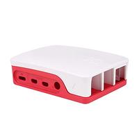 Alomejor ABS Case for 4B, Durable Protective Shell with Accurate Hole Openings for Simple Installation, Ideal for DIY Projects, Black Red, Size: 9.5 X 7 X 2.6cm (White Red)