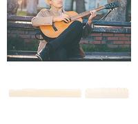 Alomejor Acoustic Guitar -nut -Saddle Ivory Cow Bone Accessories to Replace Nuts and Saddle