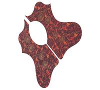 Alomejor Acoustic Guitar Pickguard Pack 2pcs Bright Plastic Guard Plate Set for Protection and Decoration for Guitar Players and Enthusiasts (Brown)