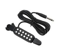 Alomejor Acoustic Pickup, ABS Soundhole Transducer for Electric Amplification, Easy Install Acoustic Guitar Accessory for Folk Guitar Players