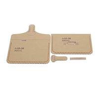 Alomejor Acrylic Template for Craft Tools, Durable Transparent Leather Pattern Stencils for Card Bag and Coin Purse Making, Set of 4 Pieces
