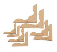 Alomejor Acrylic Wallet Template Set 8Pcs Heavy Duty Premium Stencils for Leather Craft 40mm 50mm 60mm 80mm