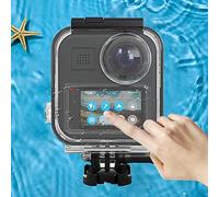 Alomejor Action Camera Case 20m Diving Suit for MAX, High Definition Anti-Fog Insert, IP68 Rating, Adjustable Design