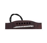Alomejor Active Guitar Pickup, Rosewood Copper Bridge Piezo Pickup for 6 String Acoustic Guitar, with Direct Vibration Transfer and Individual String Output