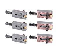 Alomejor Adjustable Height 6PCs Guitar Saddle Scooter Bridge, Robust Copper-zinc Alloy Electric Guitar Spare Parts for DIY (Copper)