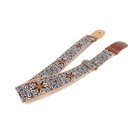 Alomejor Adjustable Ukulele Strap for Musicians, Nylon Material with Embroidered Pattern, a Touch of Vintage Elegance (Style 1)