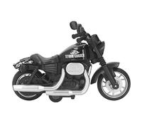 Alomejor Alloy Pull Back Motorcycle Toy with Lights and Sound, for Kids Ages 3-12 (Black)