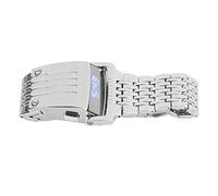 Alomejor Alloy Watch Stylish and Durable LED Display for Business Casual Men Digital Watch (LED Silver Blue Light)