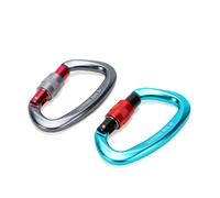 Alomejor Aluminum Alloy D-Shaped Carabiners 25KN Strength | Heavy duty construction, One handed operation, Reliable for backpacking, Excellent for camping equipment