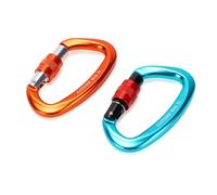 Alomejor Aluminum Alloy D-Shaped Carabiners 25KN Strength | Heavy duty construction, One handed operation, Reliable for backpacking, Excellent for camping equipment