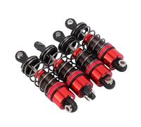 Alomejor Aluminum Alloy RC -Auto - KIT Complete Set of Four Shocks for 1/10 Scaling Models (Red)