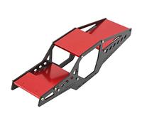 Alomejor Aluminum Alloy RC Car Frame Body Shell Cage for Axial SCX24 - Durable CNC Processing Upgrade Parts for RC Car Enthusiasts - Suitable for 1/24 Scale Models (Red)
