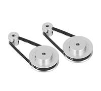 Alomejor Aluminum Alloy Synchronous Wheel Set High Efficiency Timing Pulley for 3D Printers Includes 2 Belts (5mm / 0.2in Bore)