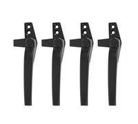 Alomejor Aluminum Alloy Window Handle Durable Security Lock Hardware for Flat Open External Push Casement, Easy Install for Home Use (Black)