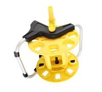 Alomejor Aluminum Tube Garden Hose Reel Cart, Hand Crank Storage Rack | Rustproof Wheeled Watering Equipment, 30m OD 17mm Capacity, ABS and PP Fittings, Patio Garden Lawn Irrigation Holder