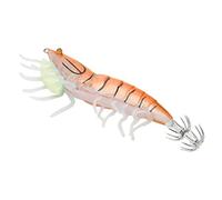 Alomejor Artificial Wooden Shrimp Feed 3D 3D Octopus Fishing Lights Lightine Ink Fish Hook Hooks (Orange)