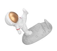 Alomejor Astronaut Shape Mobile Phone Holder Beautiful and Exquisite for Living Room Office Study Room Decoration Resin (golden astronaut kicks)