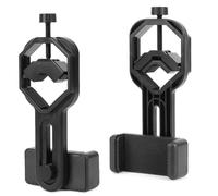 Alomejor Astronomical Telescope Mobile Phone Holder Flexible and Stable for Binoculars Monoculars Night Devices Black Plastic 1PCS