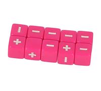 Alomejor Attractive Math Calculation Cube Toys - 20PCs Plus Minus Cube for Mathematics Lessons (Pink)