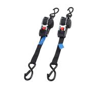 Alomejor Auto Retractable Ratchet Straps Alloy Nylon Heavy Duty Ratchet Strap 2.5m 1760lbs Self Retracting Tie Down for Truck Trailer Motorcycle ATV Motorboat