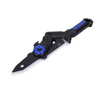 Alomejor Axe Sword Toy with Multicolor LED Light, Transforming From Axe to Sword with Sound Effects and Mist System for Birthday Gift (Blue)