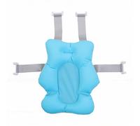 Alomejor Baby Bath Seat T Shaped Infant Bathing Support (Blue) | Skin Friendly Warp Knit Swimsuit Fabric, for Resilient Cushioning, Non Slip Secure Fit, Fast Drainage Reduces Dampness