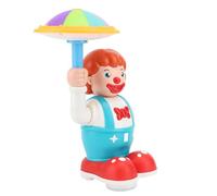 Alomejor Baby Clown Toy Rotating Umbrella Circus Performance with Colorful Lights & Music for Kids Playtime Hand Eye Coordination