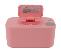 Alomejor Baby Wipe Warmer Lightweight Moisturizing Portable Wipes Warmer for Baby's Comfort, Compact Wipe Dispenser for Babies On-The-Go (Pink Constant Temperature)