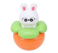 Alomejor Baby Wobble Toy, ABS Sensory Developmental Carrot Bell Toy with Gentle Chimes, for Infants Toddlers Early Education Motor Skill Play (Carrot)