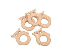 Alomejor Baby Wooden Teether Safe Non- Owl Toy for Early Sports Development for DIY Jewelry Accessories 5 Pcs Beech Wood