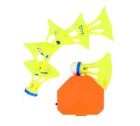 Alomejor Badminton Practice Equipment Training Device with Remote Control Luminous Shuttlecock for Single Player Stability Enhancement Nighttime Workouts Effortless Height Adjustments