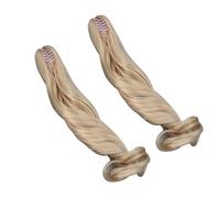 Alomejor Ball Jointed Doll Curly Long Hair Wig Soft Shiny Roman Curl for Cotton Dolls 2Pcs (Peach Pink)
