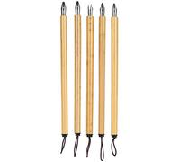 Alomejor Bamboo Dip Pen Vintage Drawing Set Smooth Stroke Calligraphy for Artists Gift Boxed School Supplies (Flat nib set)