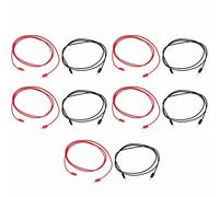 Alomejor Banana Plug Test Line Set Excellent Quality Electrical Test Leads for Labs and Industry 5 Red 5 Black 2mm Cables