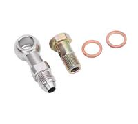 Alomejor Banjo Screw/Fastener Kit Banjo Adapter Connector Stainless Steel 4AN to 1/8in NPT with Secure Connection for Fluid Flow Control Systems