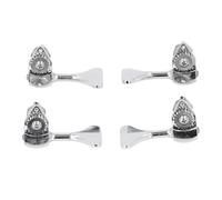 Alomejor Bass Guitar Tuning Peg Set, Zinc Alloy 20:1 Gear Ratio Open 4 String Bass Machine Head for Low End Frequencies