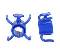 Alomejor Beach Umbrella Hanging Hook Durable Plastic 4 Prong Towel Holder for Outdoor Umbrellas 2Pcs for Universal Size Poles 1-1.3in Diameter (Blue) (Blue)