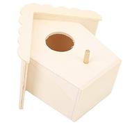 Alomejor Beautiful Wooden Birdhouse DIY Project, Creative Bird Cage for Kids, Safe and Comfortable for Birds, Natural Composite Material (Lace Eaves No. 4)