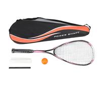 Alomejor Beginner Squash Racket Lightweight Carbon Squash Racket Oversized Foam Handle String (Red)