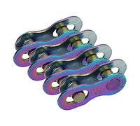 Alomejor Bicycle Bicycle Connector in Golden Steel for an 11 -speed Chain, Installation Tool, 4 Pairs for Mountain and Not Required Pairs of Mountain Bikes (Colorful)