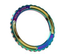 Alomejor Bicycle Centerlock Disc Lockring, Ti Alloy Replacement for CP and WTO Wheels, Symmetrical Grooves for Smooth Rotation, Enhanced Stiffness and Reduced Weight, with Balanced