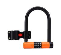 Alomejor Bicycle U Lock Four Digit Combination with Steel Cable
