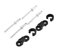 Alomejor Bike Brake Cable Clips, Ultralight Aluminium Alloy Cable Guides Secure C Clip for Mountain and Road Bikes Off-Road Maintenance