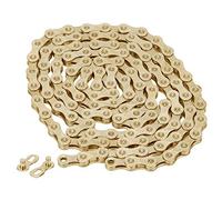 Alomejor Bike Chain 9 Speed Adjustable Chain with 116 Links for Mountain Road Bike Folding Bike(Gold)