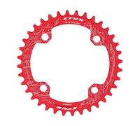 Alomejor Bike Chain Ring Single Chainring 32T 34T 36T 38T 104 BCD Bike Narrow Wide Chainrings for Bicycle Road Bike Mountain Bike BMX MTB Fixie Track Fixed(36T-Red)