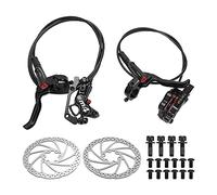 Alomejor Bike Disc Brake Set with 1 Pair 160mm Disc Brake Rotor, M4 MTB Oil Pressure Hydraulic Brakes Kit MT420 Front Rear Calipers 4 Piston for Mountain Bike