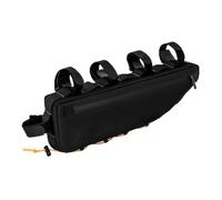 Alomejor Bike Frame Bag, Bike Pouch with 3L Adjustable Straps, Narrow Edge Design for Easy Access Riding (Black)