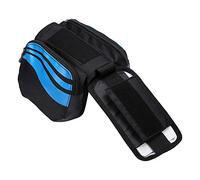 Alomejor Bike Frame Bag Polyester Front Tube Bag 1.2L with Touch Screen Phone Pocket Zipper Storage and Hook Loop Straps for Road Bike Commuting (Blue)