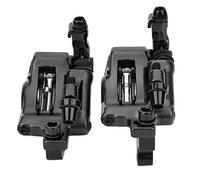 Alomejor Bike Hydraulic Disc Aluminium Alloy No Rust Hydraulic Disc Brakes Levers Calipers Front Rear Brake Set(Black)