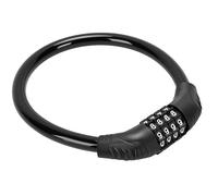 Alomejor Bike Lock Cable, 4 Digit Combination Resettable Security Cable Lock for Bike Electric Scooter (Black)